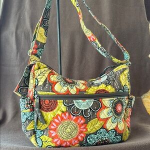 Vera Bradley Yellow and Red Paisley Shoulder Bag